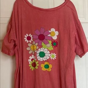 Floral Graphic Women's T-Shirt dress.